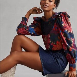 Farm Rio Floral Print Top